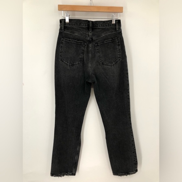 A&F 26/2r Ankle Straight Ultra High Rise Jeans gray Black Abercrombie Fitch 0629 - Picture 3 of 10